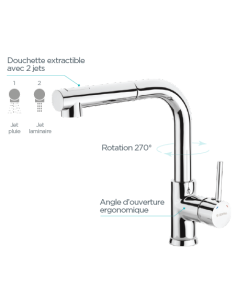 Mitigeur Evier Extractible Bizerte 2