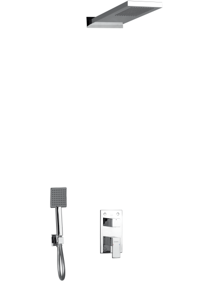 MITIGEUR DE DOUCHE ENCASTRÉ AVEC POMMEAU DE DOUCHE MURAL EL JEM