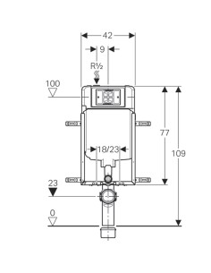 chasse geberit kombifix 8 cm 2