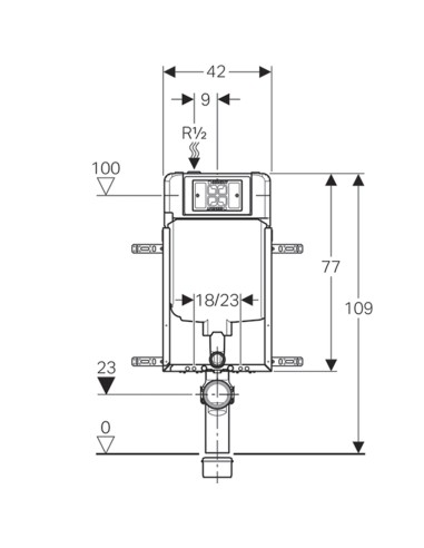 chasse geberit kombifix 8 cm