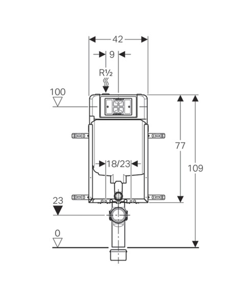 chasse geberit kombifix 8 cm