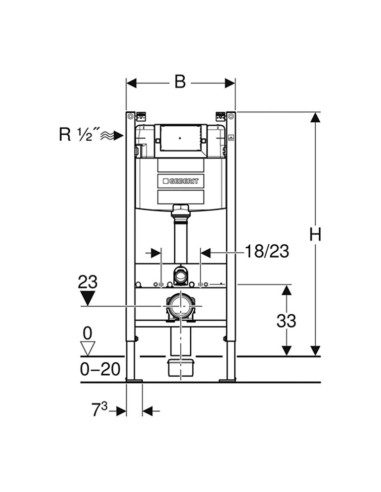 Chasse encastré – GEBERIT Duofix Alpha 12