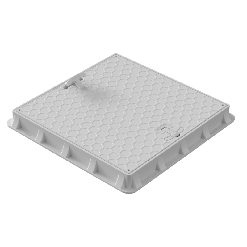 Couvercle de regard en plastique avec poignée