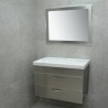 Meuble QUATTRO high gloss inox 80 cm