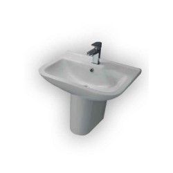 Lavabo emeraude suspendu  +  semi colonne