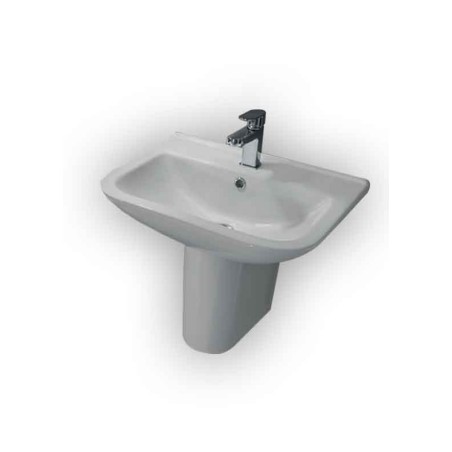Lavabo emeraude suspendu  +  semi colonne