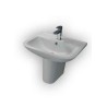 Lavabo emeraude suspendu  +  semi colonne