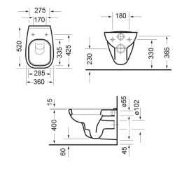 Wc suspendu – Emeraude