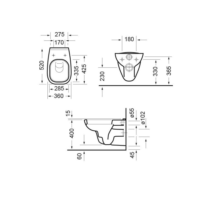 Wc suspendu – Emeraude