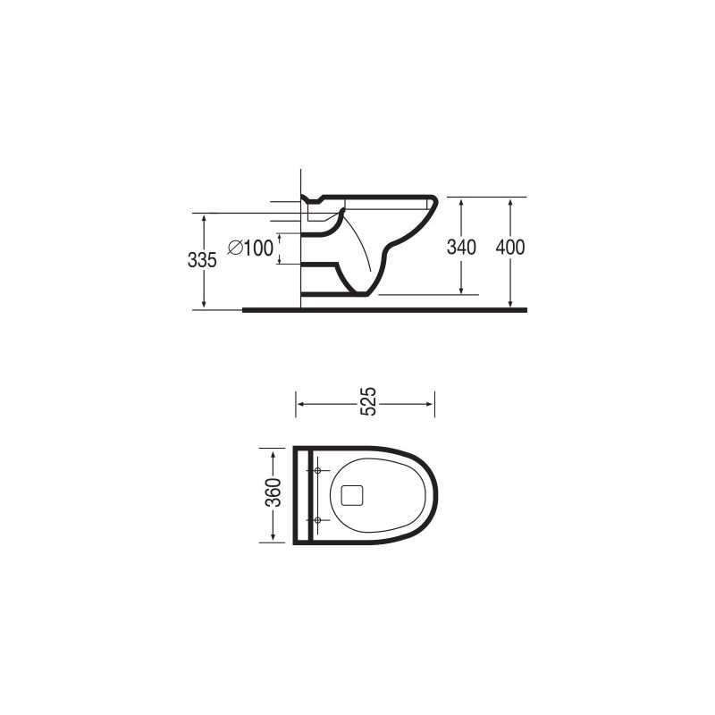 cuvette corail rimfree suspendu + abattant...