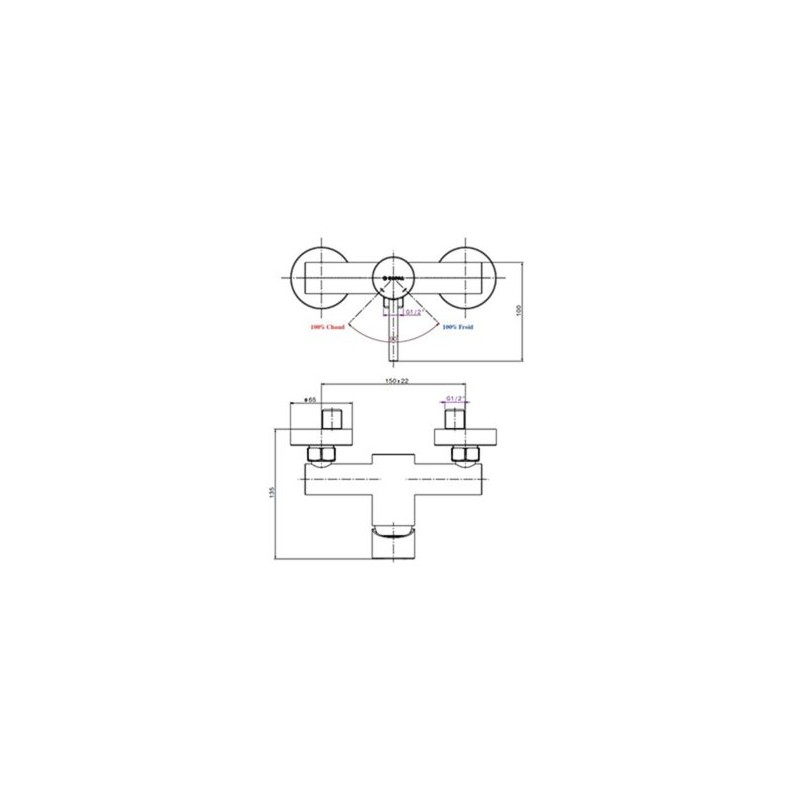 Mitigeur Douche Bizerte