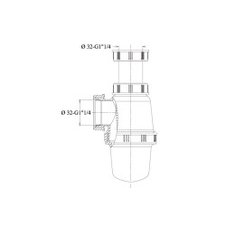 Siphon de lavabo 1"1/4