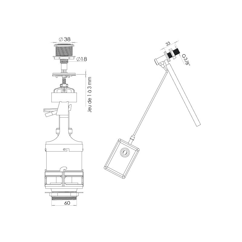 MECANISME DE CHASSE "BELLA" A DOUBLE POUSSOIR