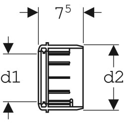 Manchon de transition Geberit PEHD