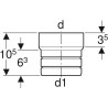 Tubulure de transition Geberit PEHD sur PVC